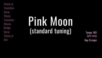 Guitar Playthrough: Pink Moon in Standard Tuning